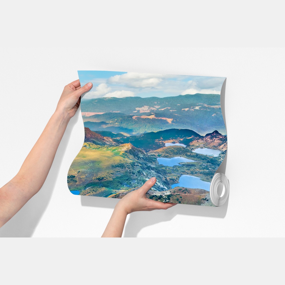 Fototapeta alpejskie błękitne jeziora panorama – Wallissimo® Fototapeta alpejskie błękitne jeziora panorama – Wallissimo®