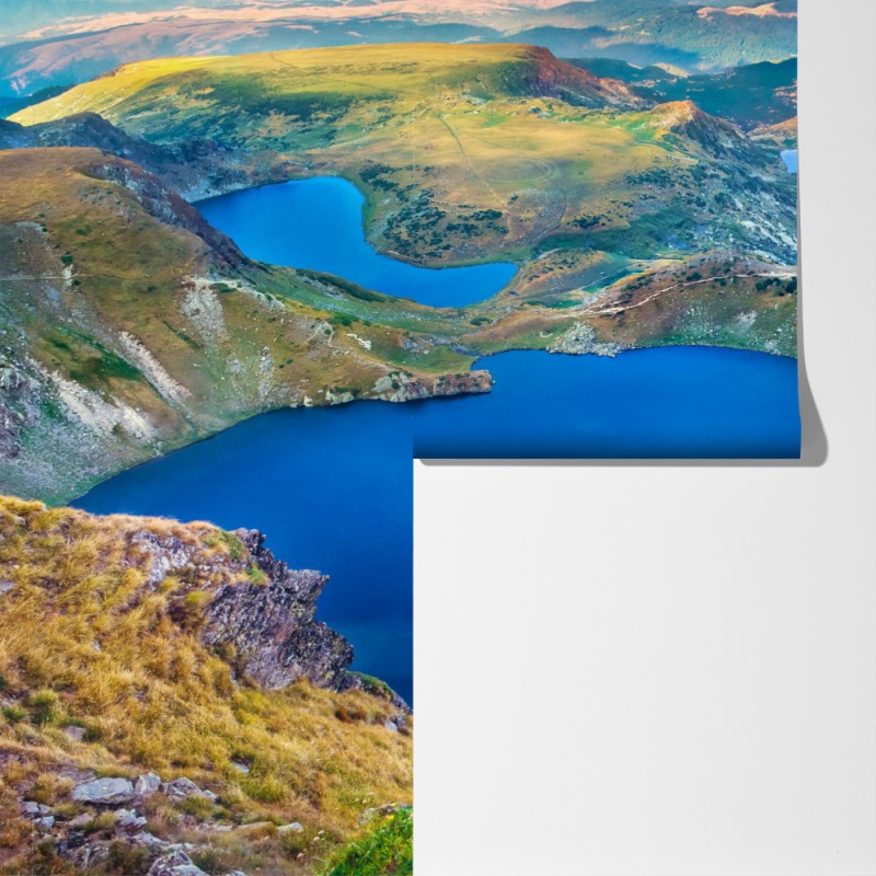 Fototapeta alpejskie błękitne jeziora panorama – Wallissimo® Fototapeta alpejskie błękitne jeziora panorama – Wallissimo®