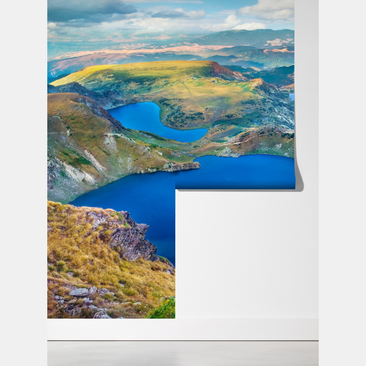 Fototapeta alpejskie błękitne jeziora panorama – Wallissimo® Fototapeta alpejskie błękitne jeziora panorama – Wallissimo®