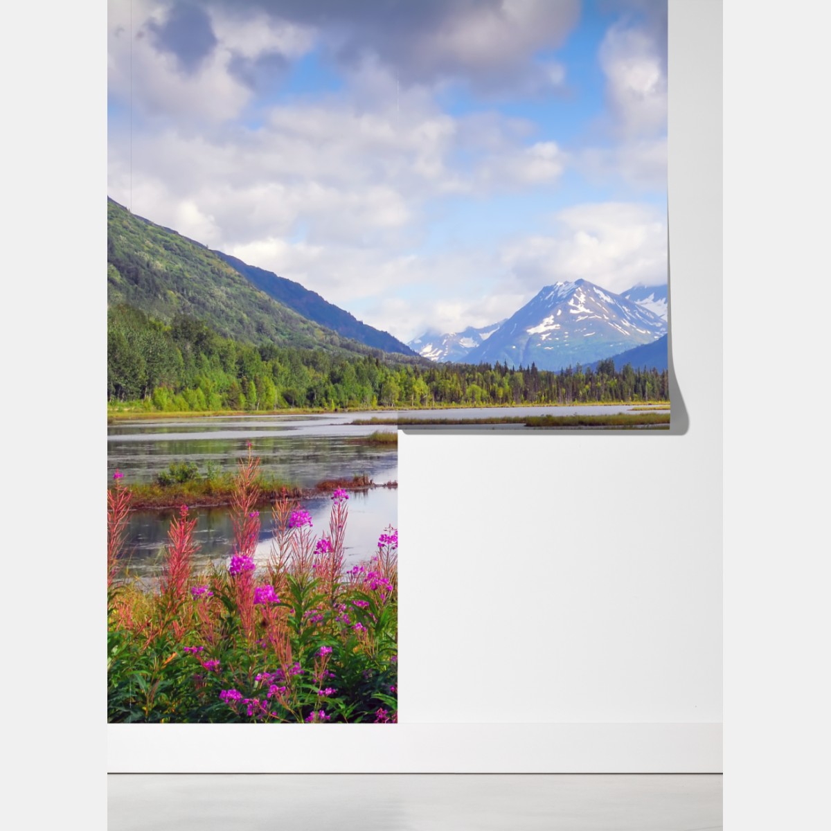 Fototapeta Tern Lake odbicia, krajobraz górski z Alaski – Wallissimo® Fototapeta Tern Lake odbicia, krajobraz górski z Alaski – Wallissimo®