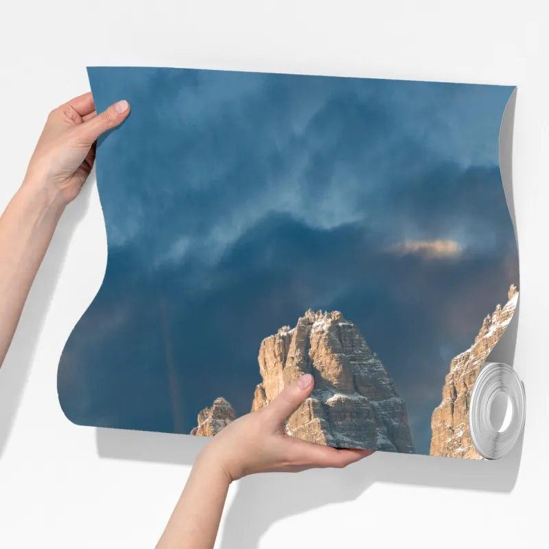 Fototapeta dramatyczny zachód słońca nad Dolomitami – Wallissimo® Fototapeta dramatyczny zachód słońca nad Dolomitami – Wallissimo®