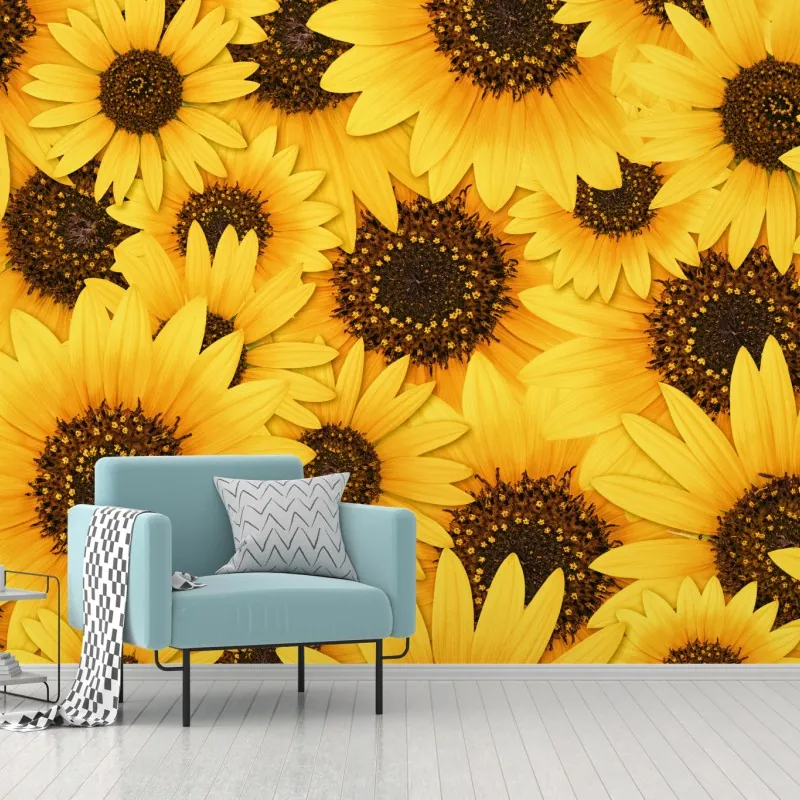 Fototapeta złote słoneczniki