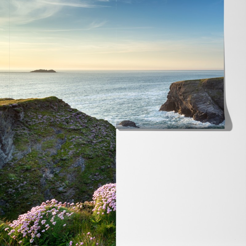 Fototapeta klify wybrzeża o złotej godzinie – Wallissimo® Fototapeta klify wybrzeża o złotej godzinie – Wallissimo®