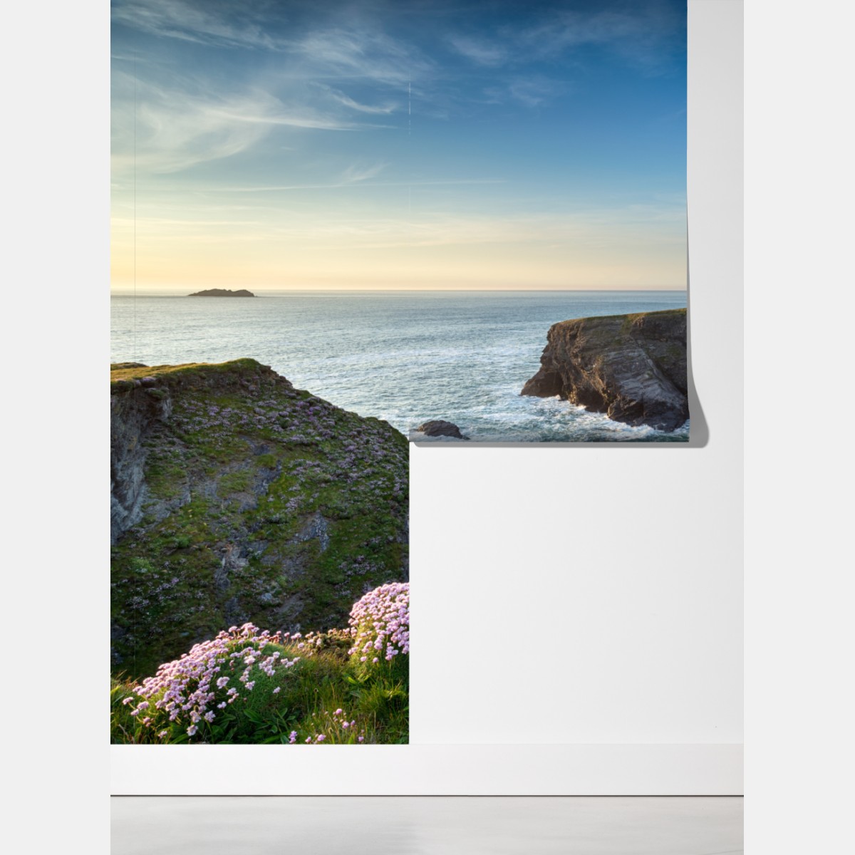 Fototapeta klify wybrzeża o złotej godzinie – Wallissimo® Fototapeta klify wybrzeża o złotej godzinie – Wallissimo®