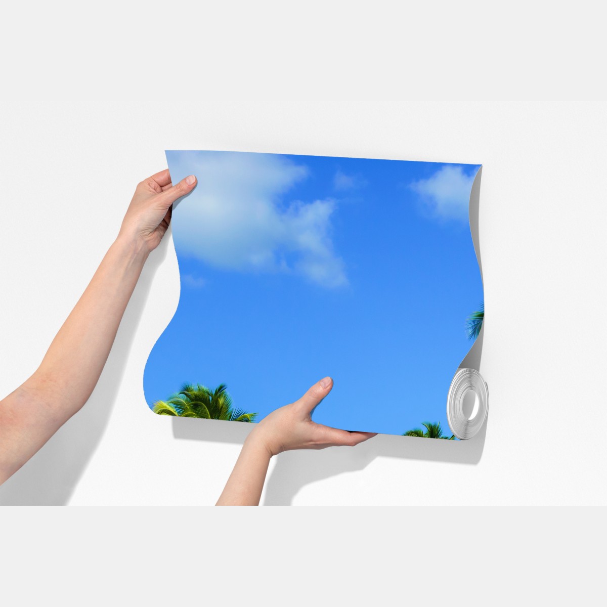 Fototapeta tropikalna plaża z palmami – Wallissimo® Fototapeta tropikalna plaża z palmami – Wallissimo®