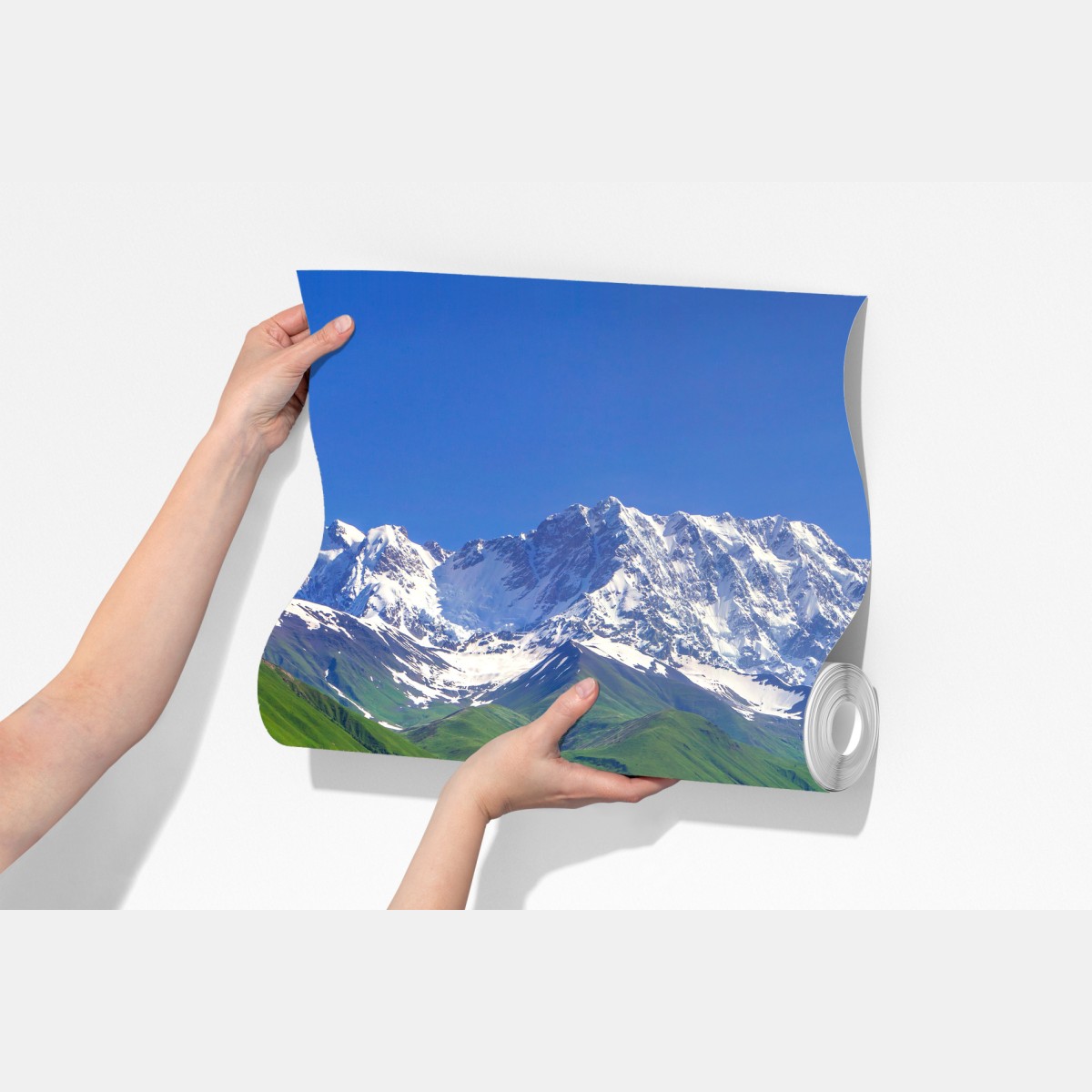 Fototapeta majestatyczny widok na Shkhara z Ushguli – Wallissimo® Fototapeta majestatyczny widok na Shkhara z Ushguli – Wallissimo®