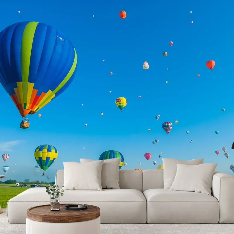 Fototapeta kolorowe balony nad Chambley