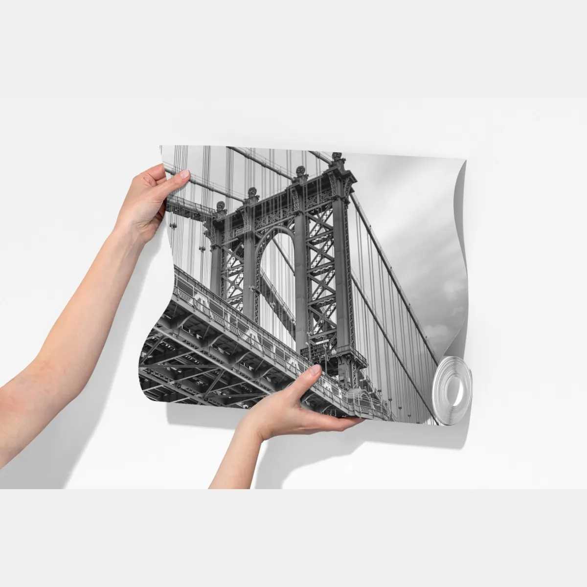 Fototapeta widok z dołu na most Manhattan i panoramę Nowego Jorku – Wallissimo® Fototapeta widok z dołu na most Manhattan i panoramę Nowego Jorku – Wallissimo®