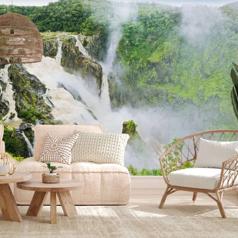 Fototapeta wodospad Barron Falls w tropikalnym lesie