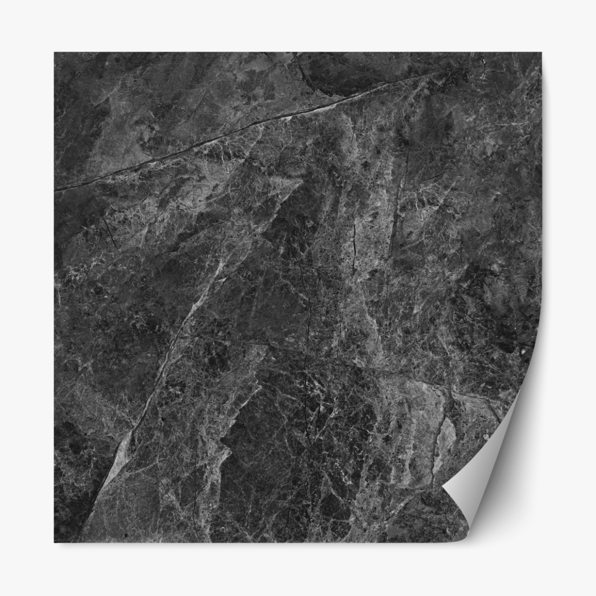 Repositionable sticker dark marble texture