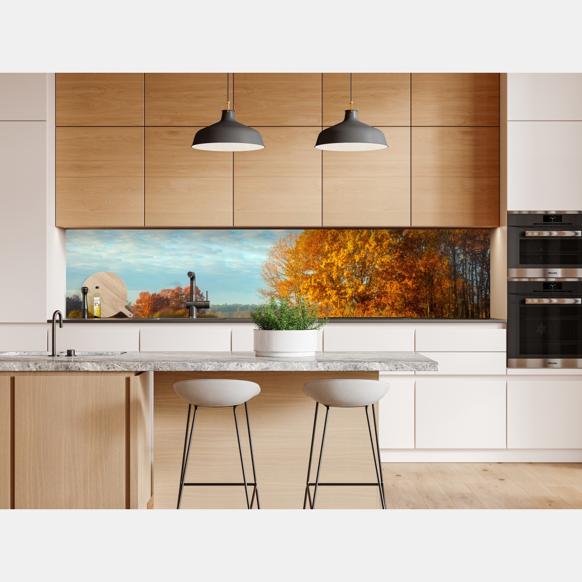 Naklejka repozycjonowalna złota jesienna łąka – Wallissimo® Naklejka repozycjonowalna złota jesienna łąka – Wallissimo®