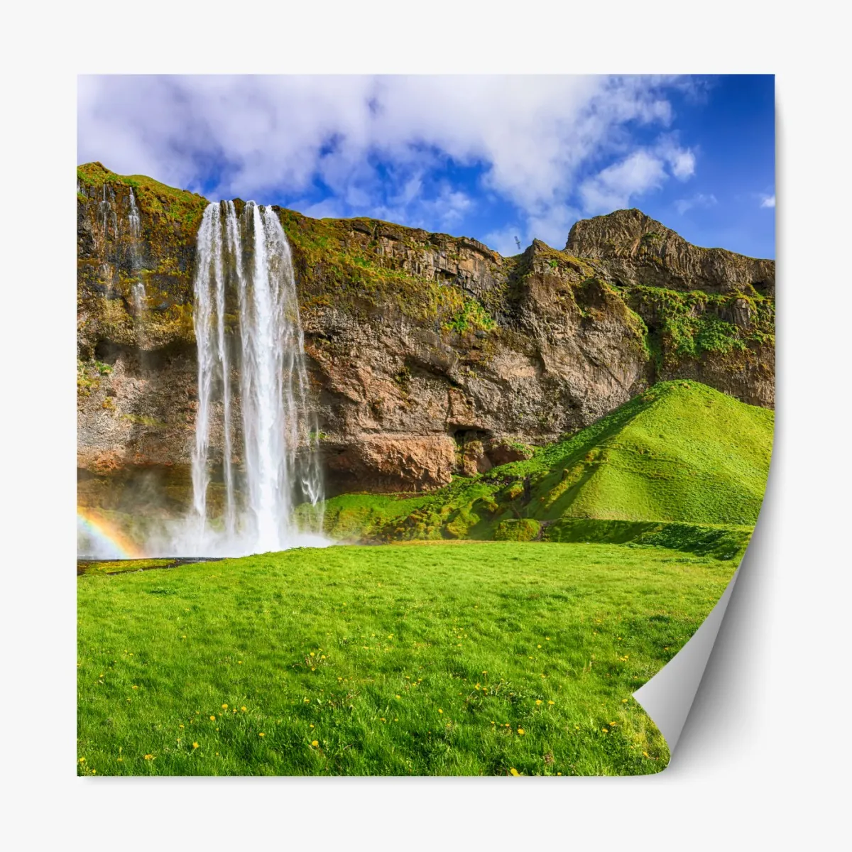 Naklejka repozycjonowalna Seljalandsfoss panorama wodospadu – Wallissimo® Naklejka repozycjonowalna Seljalandsfoss panorama wodospadu – Wallissimo®