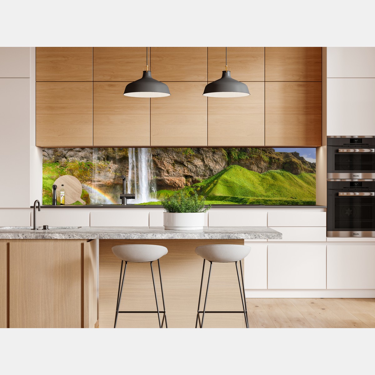 Naklejka repozycjonowalna Seljalandsfoss panorama wodospadu – Wallissimo® Naklejka repozycjonowalna Seljalandsfoss panorama wodospadu – Wallissimo®