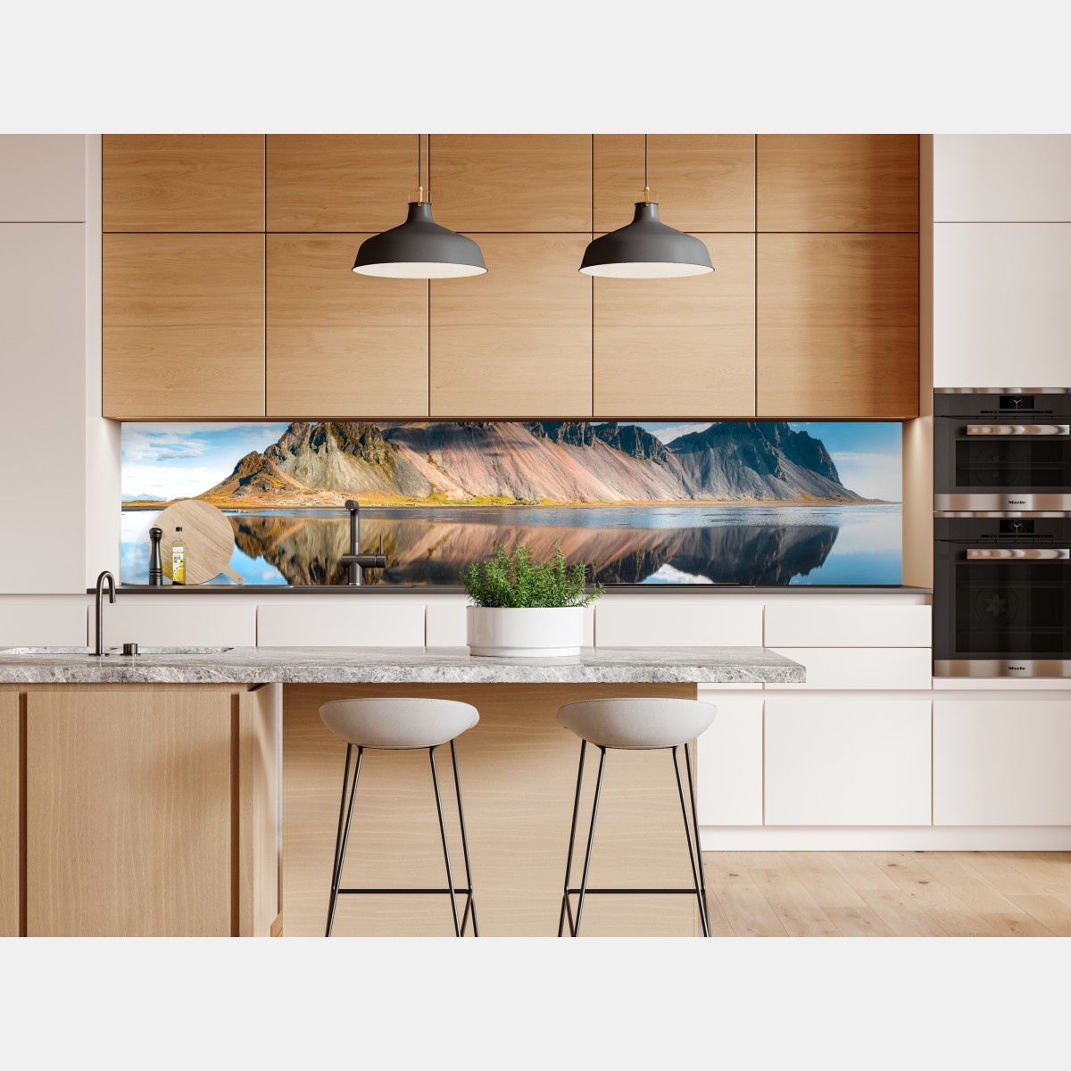 Naklejka repozycjonowalna odbicie Vestrahorn na spokojnych wodach Stokksnes, Islandia – Wallissimo® Naklejka repozycjonowalna odbicie Vestrahorn na spokojnych wodach Stokksnes, Islandia – Wallissimo®