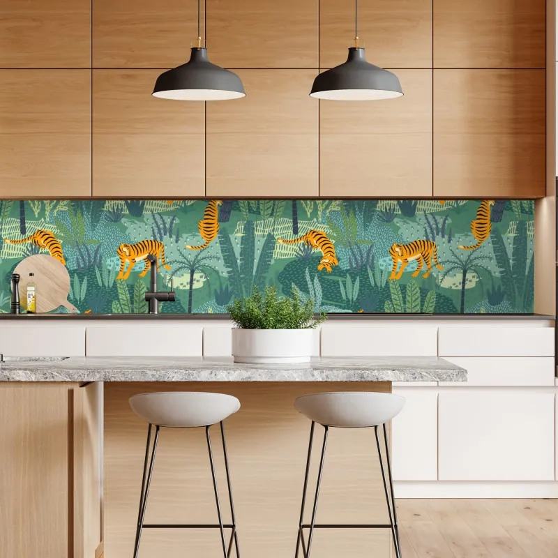 Naklejka repozycjonowalna trzy dmuchawce na turkusowym tle – Wallissimo®