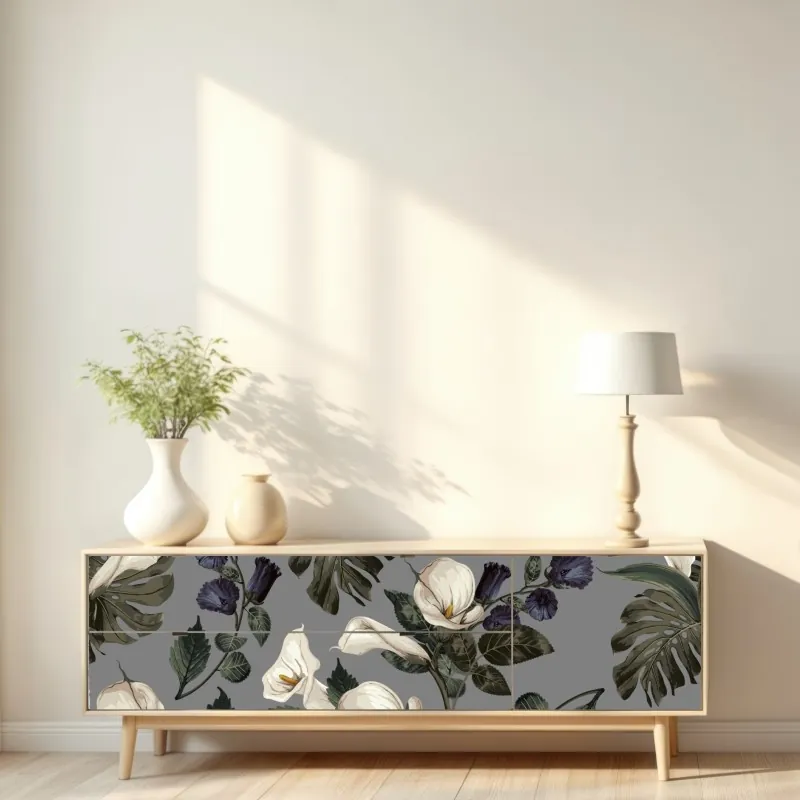 Naklejka repozycjonowalna elegancki beżowy wzór damask – Wallissimo®