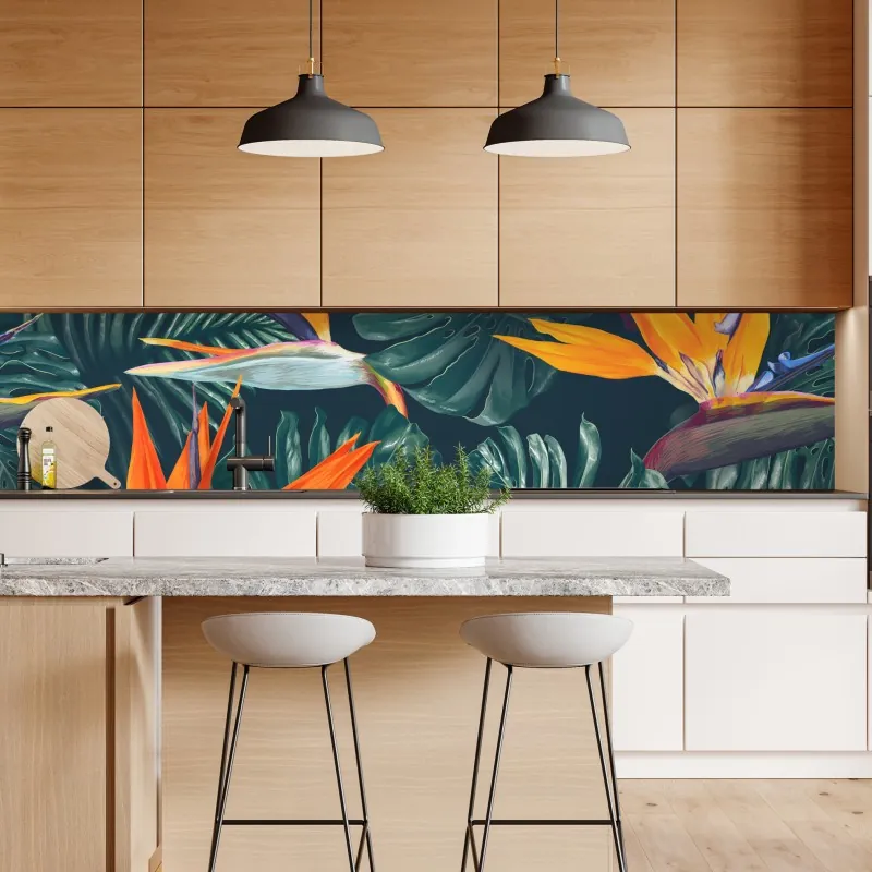 Naklejka repozycjonowalna mglisty las w odcieniach szarości – Wallissimo®