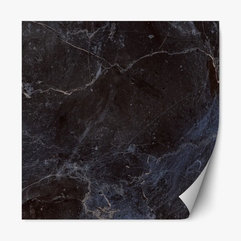 Naklejka repozycjonowalna ciemna faktura marmuru z niebieskimi żyłkami