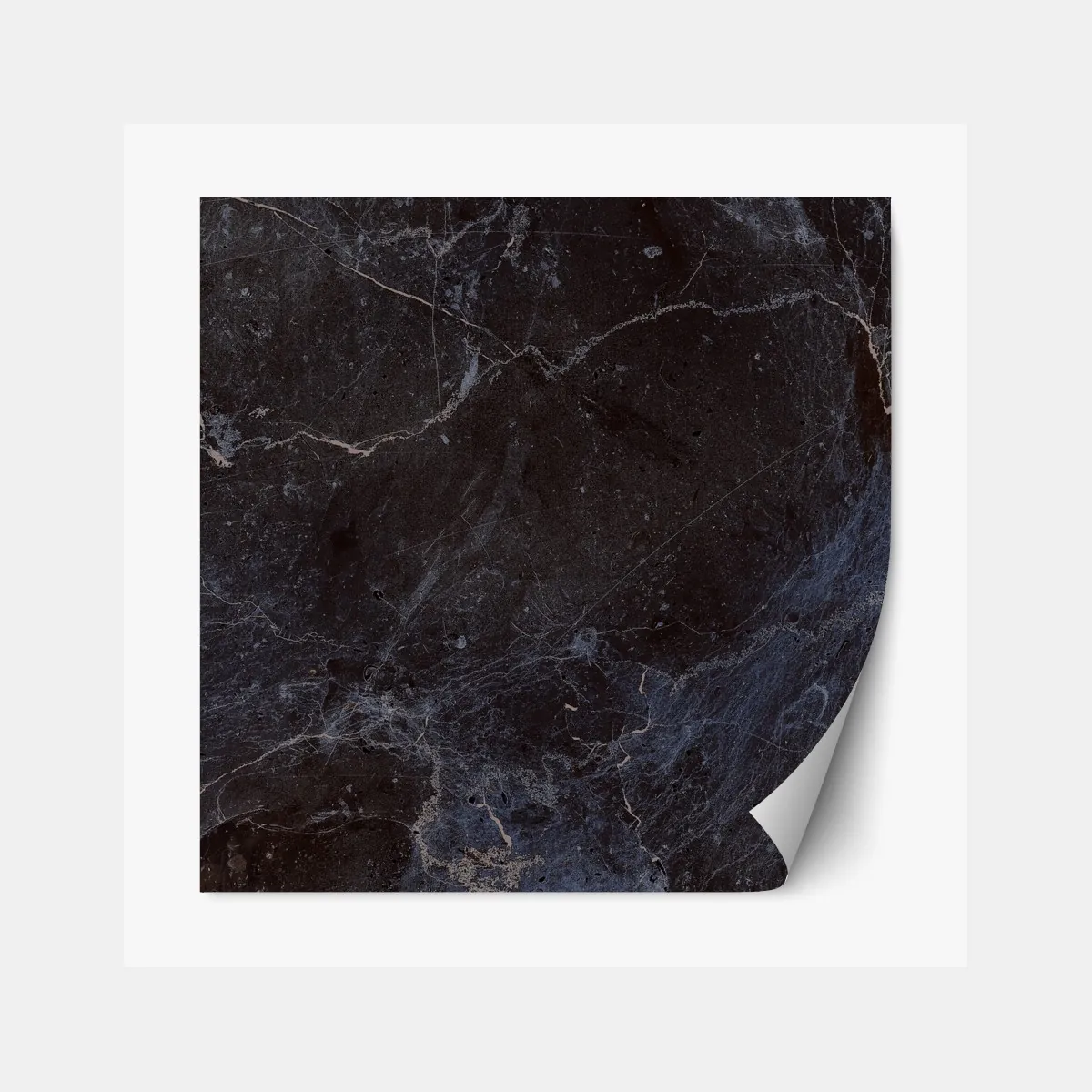 Naklejka repozycjonowalna ciemna faktura marmuru z niebieskimi żyłkami – Wallissimo® Naklejka repozycjonowalna ciemna faktura marmuru z niebieskimi żyłkami – Wallissimo®