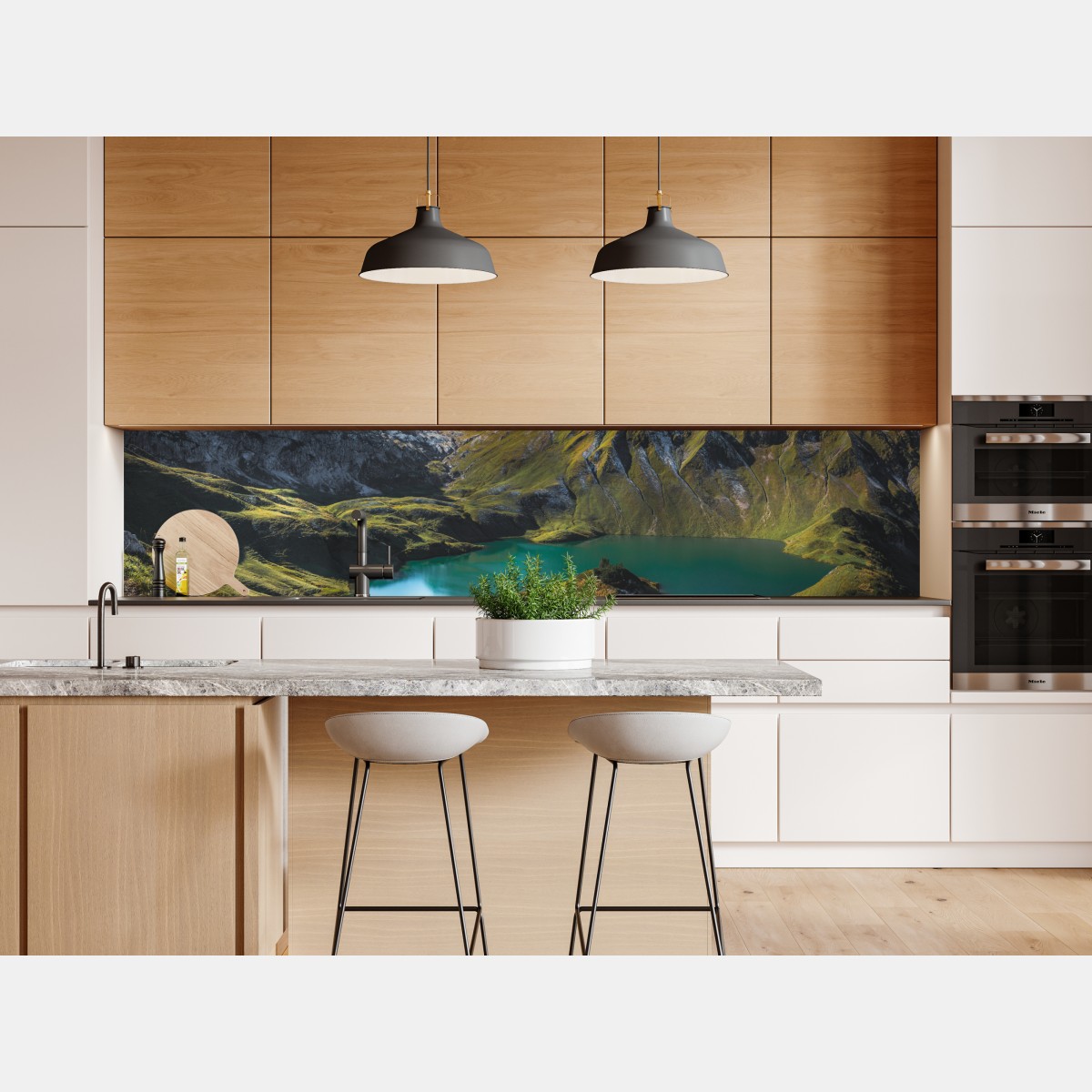 Naklejka repozycjonowalna turkusowe jezioro w Schrecksee, Bawaria – Wallissimo® Naklejka repozycjonowalna turkusowe jezioro w Schrecksee, Bawaria – Wallissimo®