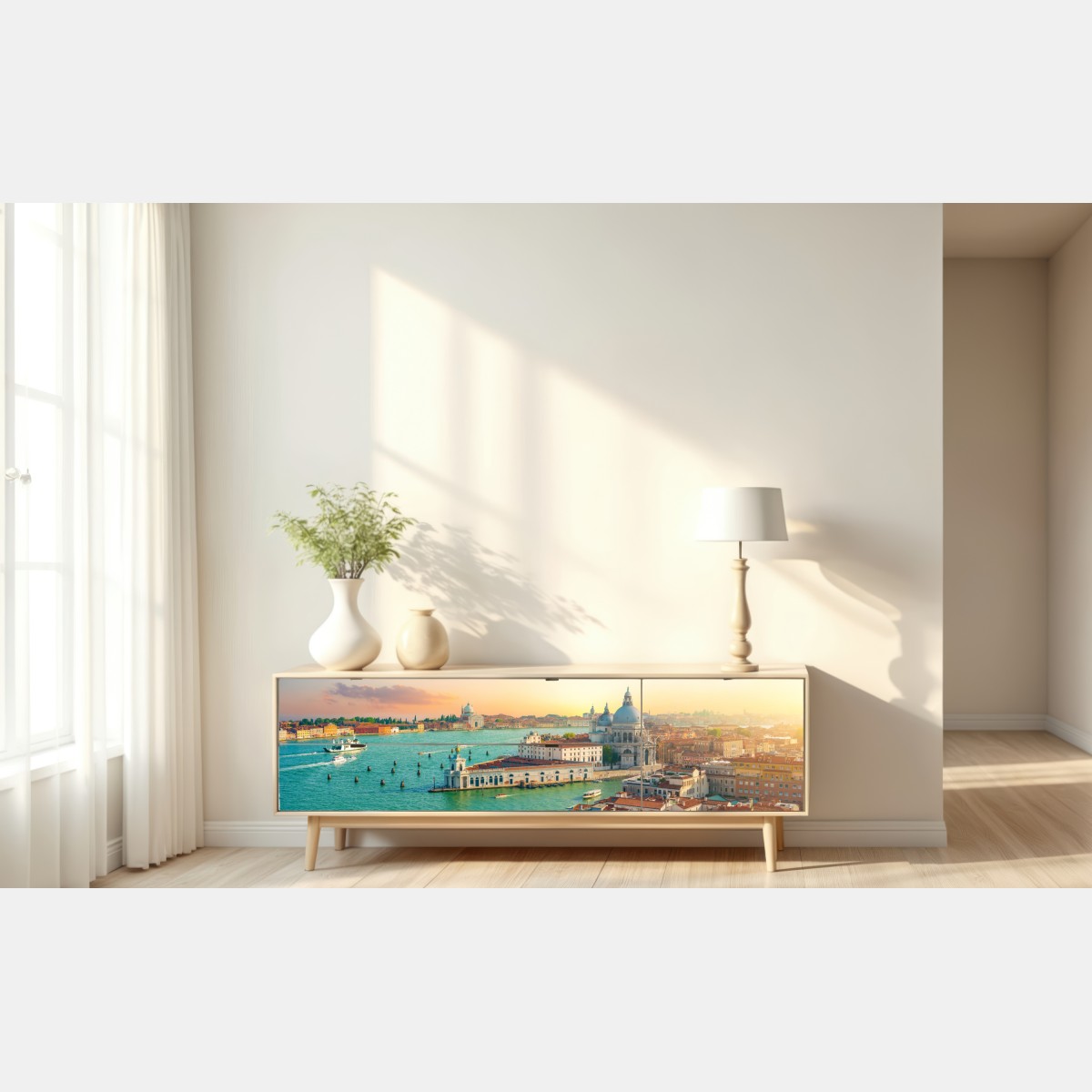 Naklejka repozycjonowalna zachód słońca nad Wenecją – Wallissimo® Naklejka repozycjonowalna zachód słońca nad Wenecją – Wallissimo®