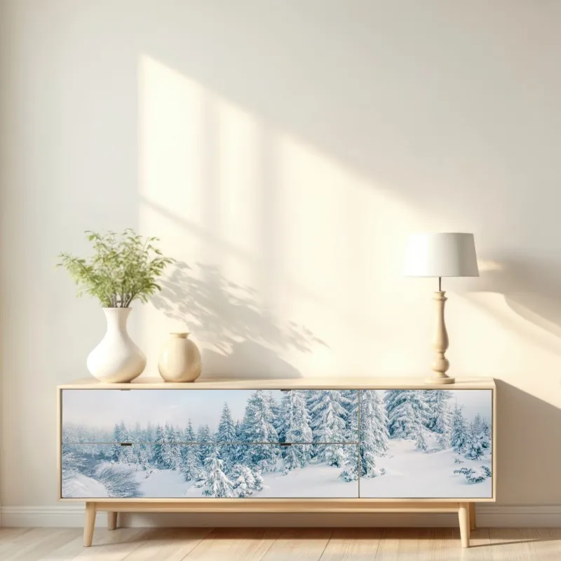 Naklejka repozycjonowalna turkusowy wzór falowy do dekoracji ścian – Wallissimo®