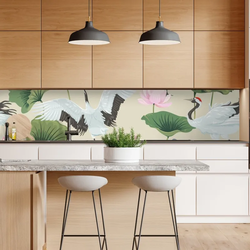 Naklejka repozycjonowalna lodowe turkusowe odbicie gór – Wallissimo®