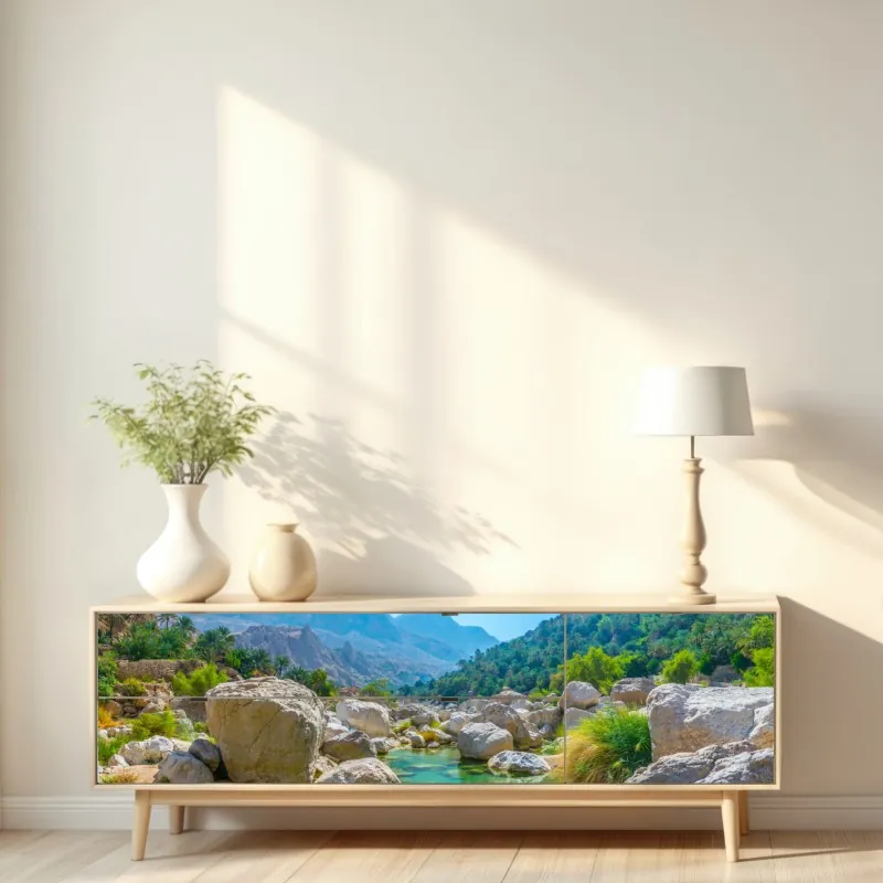 Naklejka repozycjonowalna pole czerwonych maków – Wallissimo®