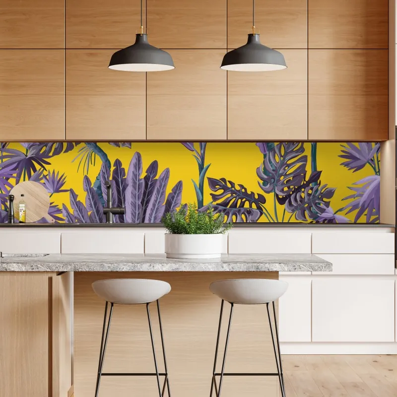 Naklejka repozycjonowalna botaniczny wzór z cytrynami – Wallissimo®