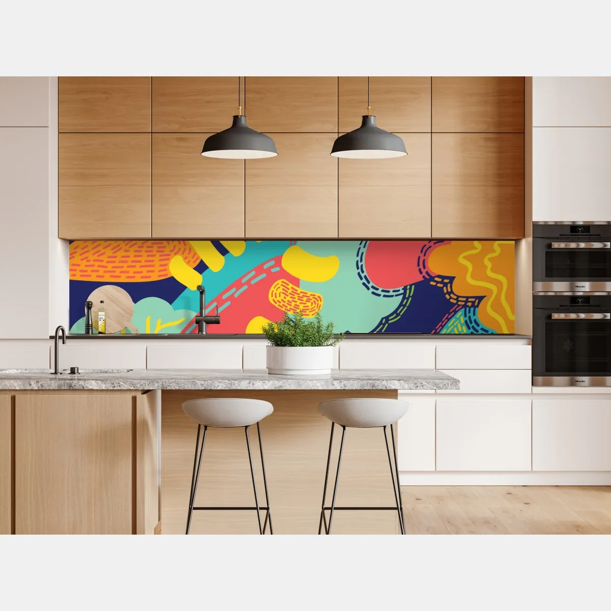 Naklejka repozycjonowalna żywy abstrakcyjny wzór – Wallissimo® Naklejka repozycjonowalna żywy abstrakcyjny wzór – Wallissimo®