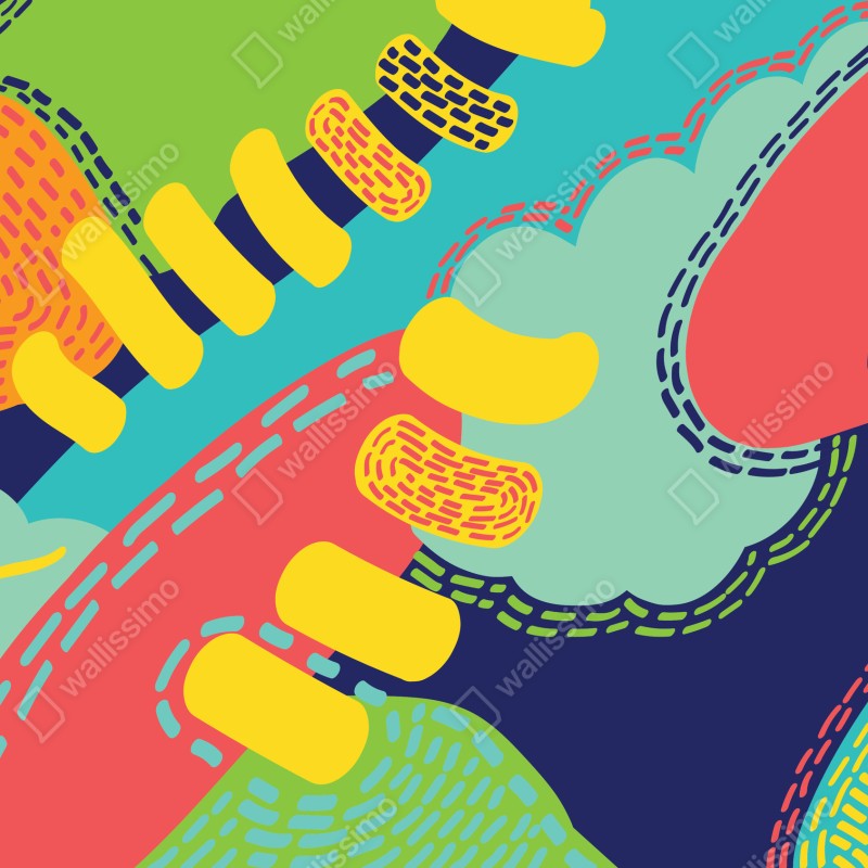 Naklejka repozycjonowalna żywy abstrakcyjny wzór – Wallissimo® Naklejka repozycjonowalna żywy abstrakcyjny wzór – Wallissimo®