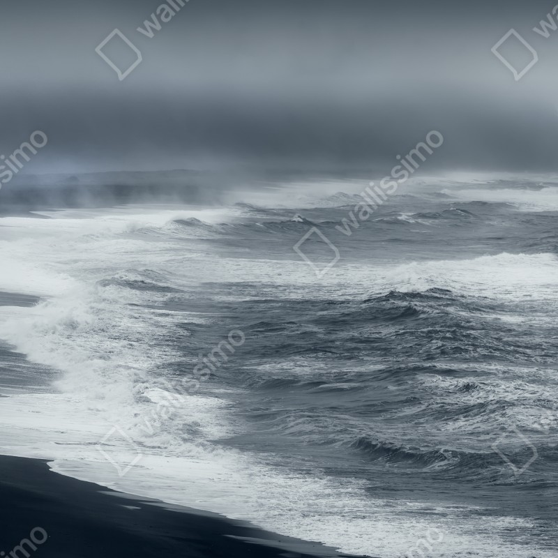 Naklejka repozycjonowalna burzliwe wybrzeże Islandii panorama – Wallissimo® Naklejka repozycjonowalna burzliwe wybrzeże Islandii panorama – Wallissimo®