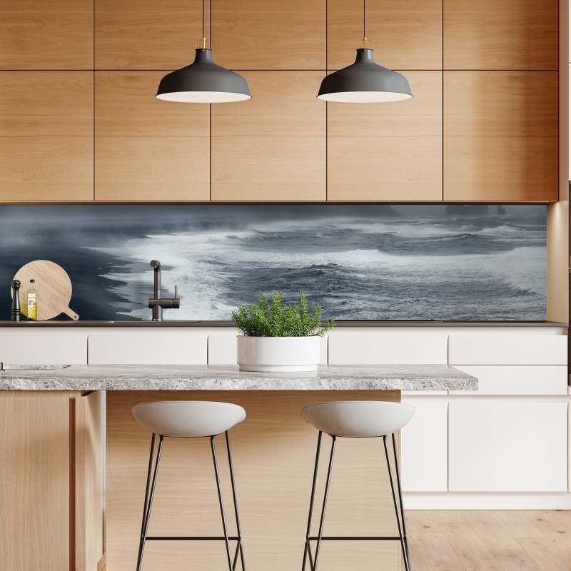 Naklejka repozycjonowalna burzliwe wybrzeże Islandii panorama – Wallissimo® Naklejka repozycjonowalna burzliwe wybrzeże Islandii panorama – Wallissimo®