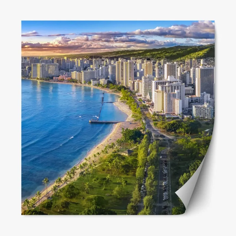 Naklejka repozycjonowalna delikatne różowe anemony i niebieski motyl – Wallissimo®