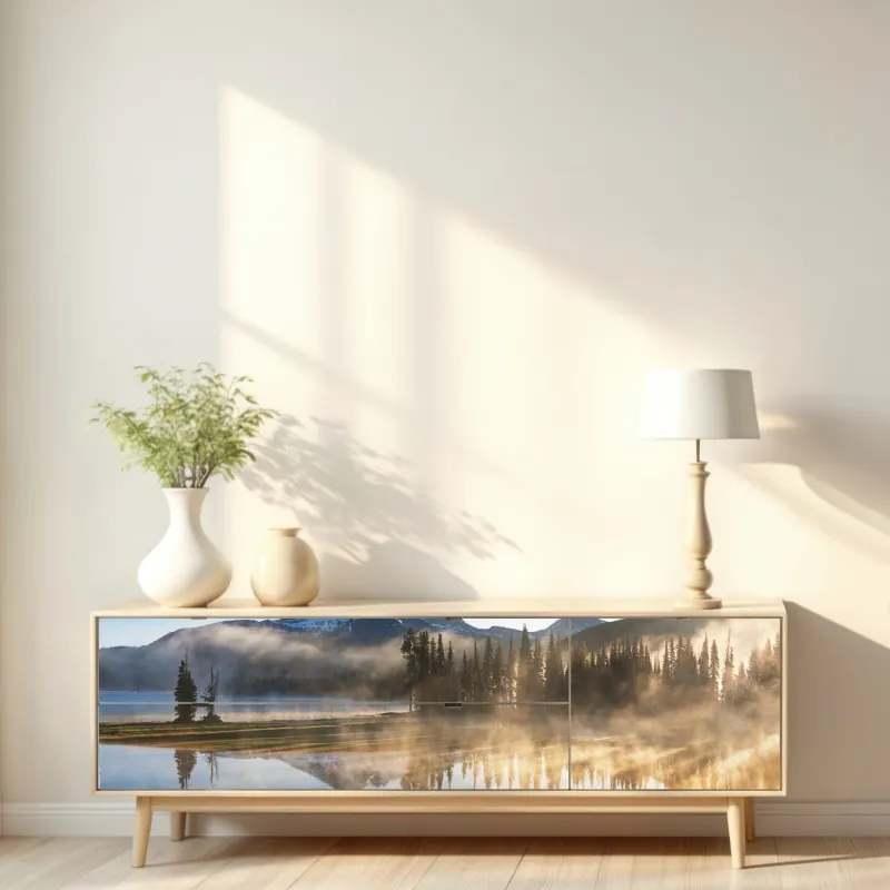 Naklejka repozycjonowalna złoty art deco wzór okręgów – Wallissimo®