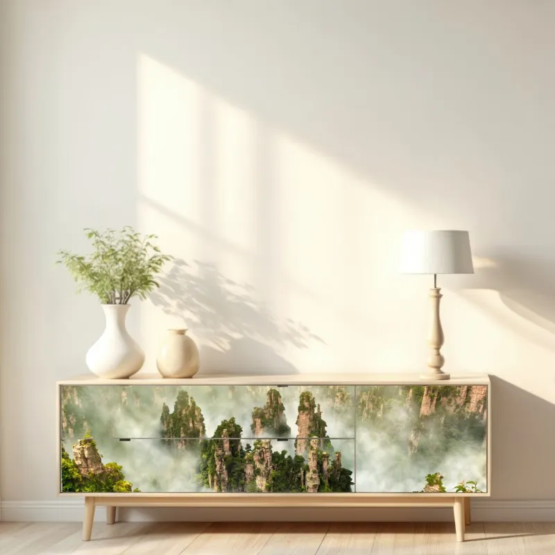 Naklejka repozycjonowalna biały marmur ze złotymi żyłkami – Wallissimo®