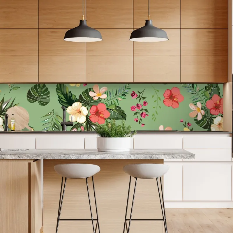 Naklejka repozycjonowalna różowy flaming z bliska – Wallissimo®