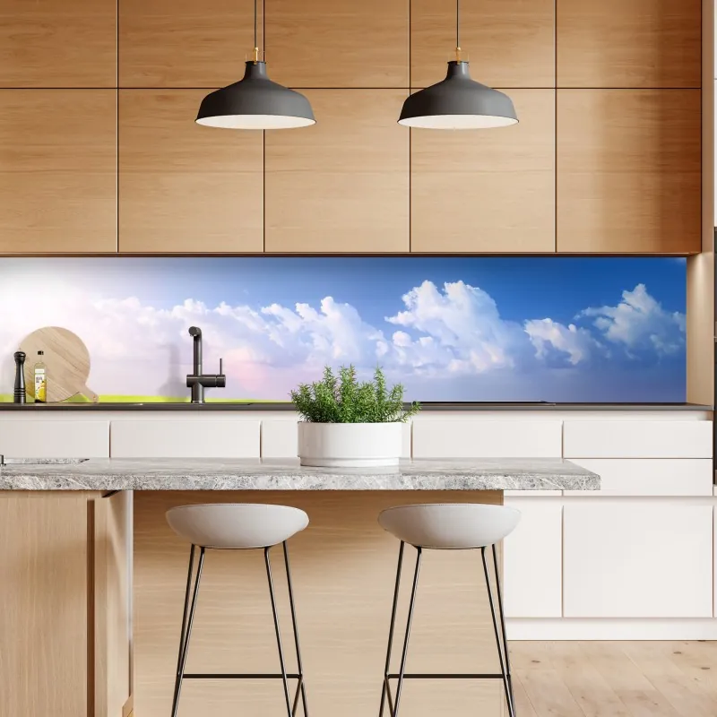 Naklejka repozycjonowalna kolorowe balony unoszące się w niebie – Wallissimo®