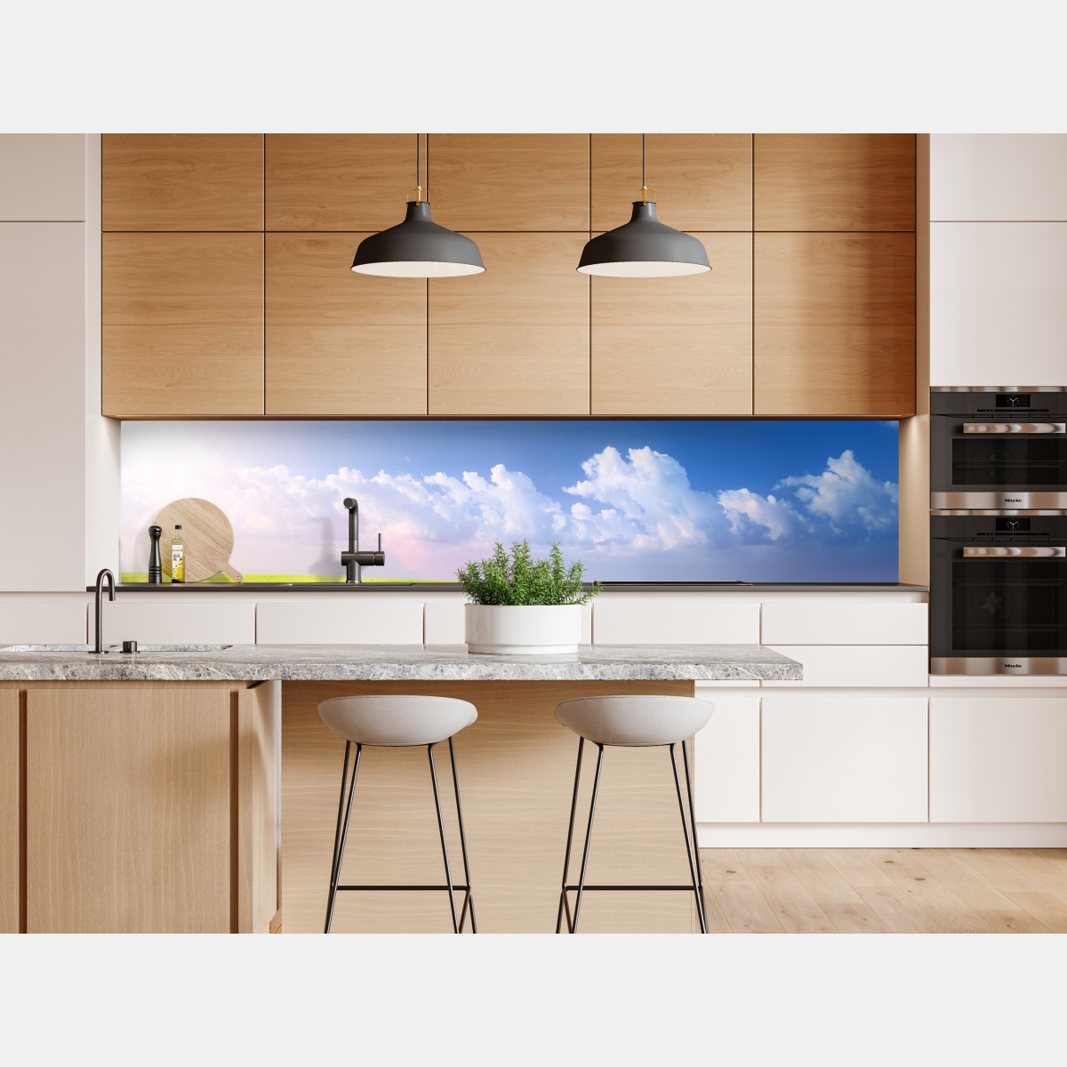 Naklejka repozycjonowalna słoneczna wiosenna łąka pod niebieskim niebem – Wallissimo® Naklejka repozycjonowalna słoneczna wiosenna łąka pod niebieskim niebem – Wallissimo®