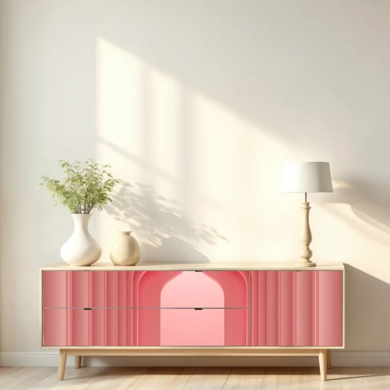 Naklejka repozycjonowalna żywy wzór hibiskusa w stylu retro – Wallissimo®