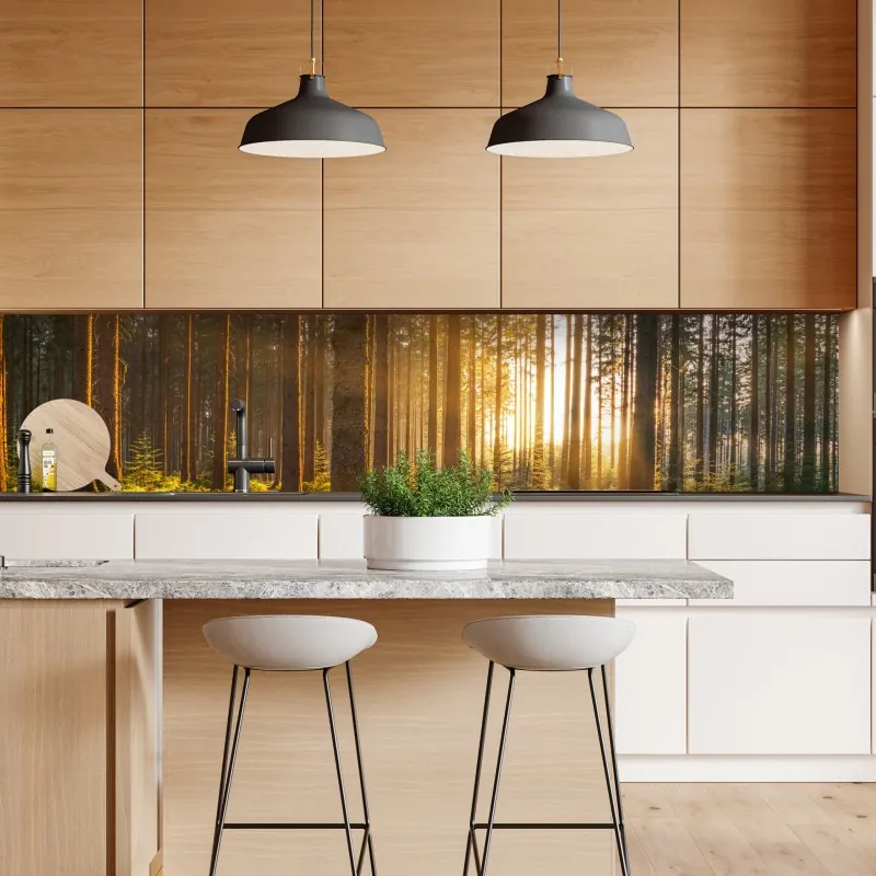 Naklejka repozycjonowalna tropikalny wzór z kakadu i kwiatami – Wallissimo®