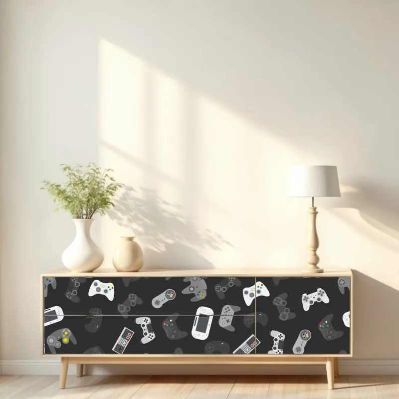 Naklejka repozycjonowalna czarny marmur z białymi żyłkami – Wallissimo®