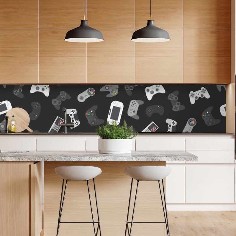 Naklejka repozycjonowalna wzór retro kontrolerów do gier – Wallissimo® Naklejka repozycjonowalna wzór retro kontrolerów do gier – Wallissimo®