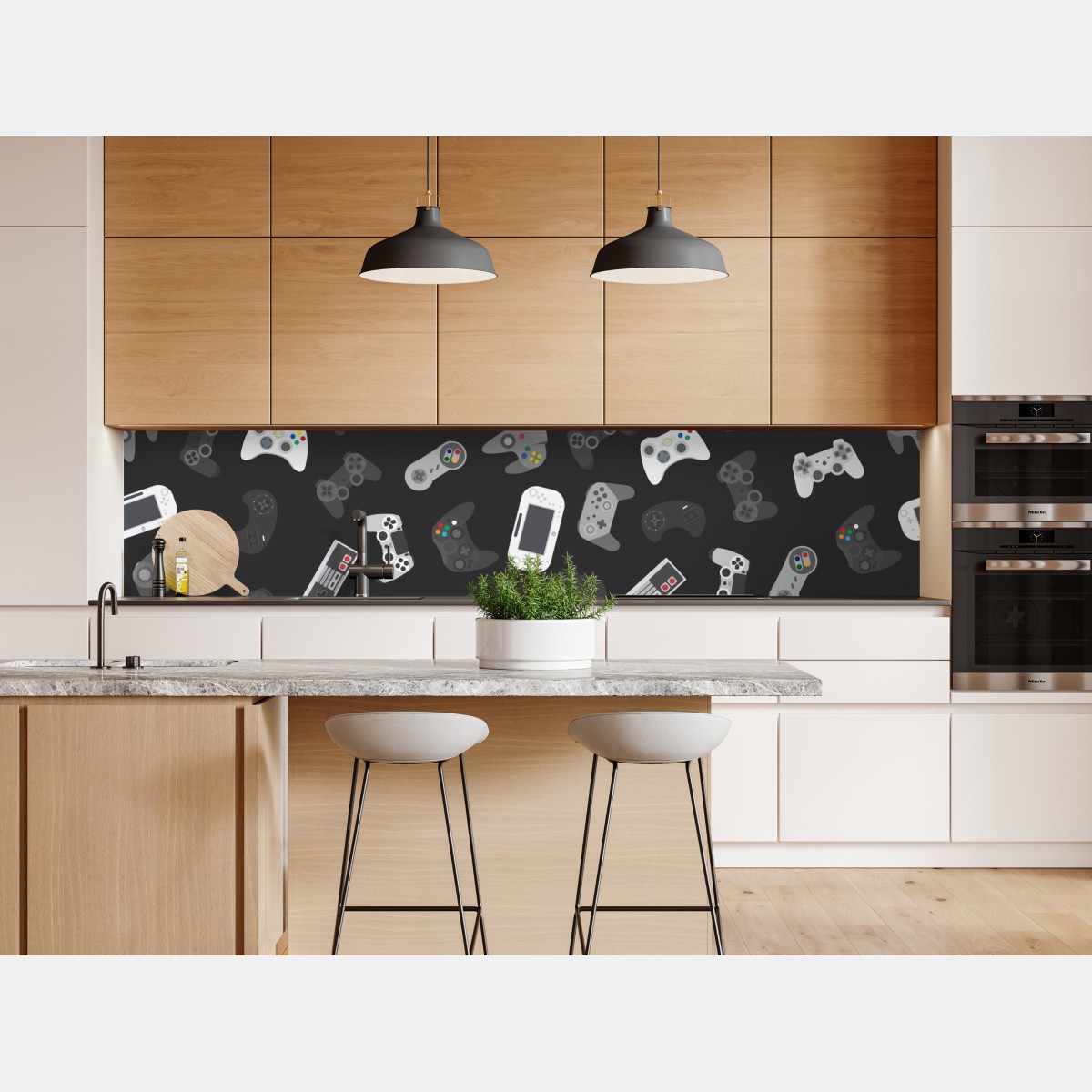 Naklejka repozycjonowalna wzór retro kontrolerów do gier – Wallissimo® Naklejka repozycjonowalna wzór retro kontrolerów do gier – Wallissimo®