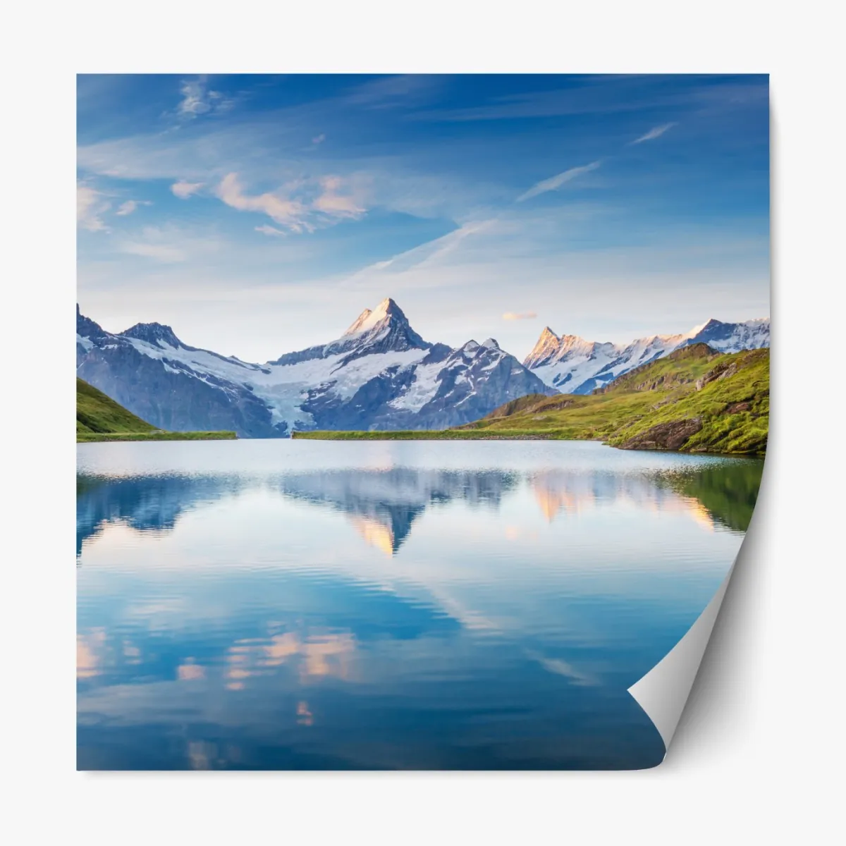 Naklejka repozycjonowalna majestatyczne odbicie Alp przy Bachalpsee – Wallissimo® Naklejka repozycjonowalna majestatyczne odbicie Alp przy Bachalpsee – Wallissimo®