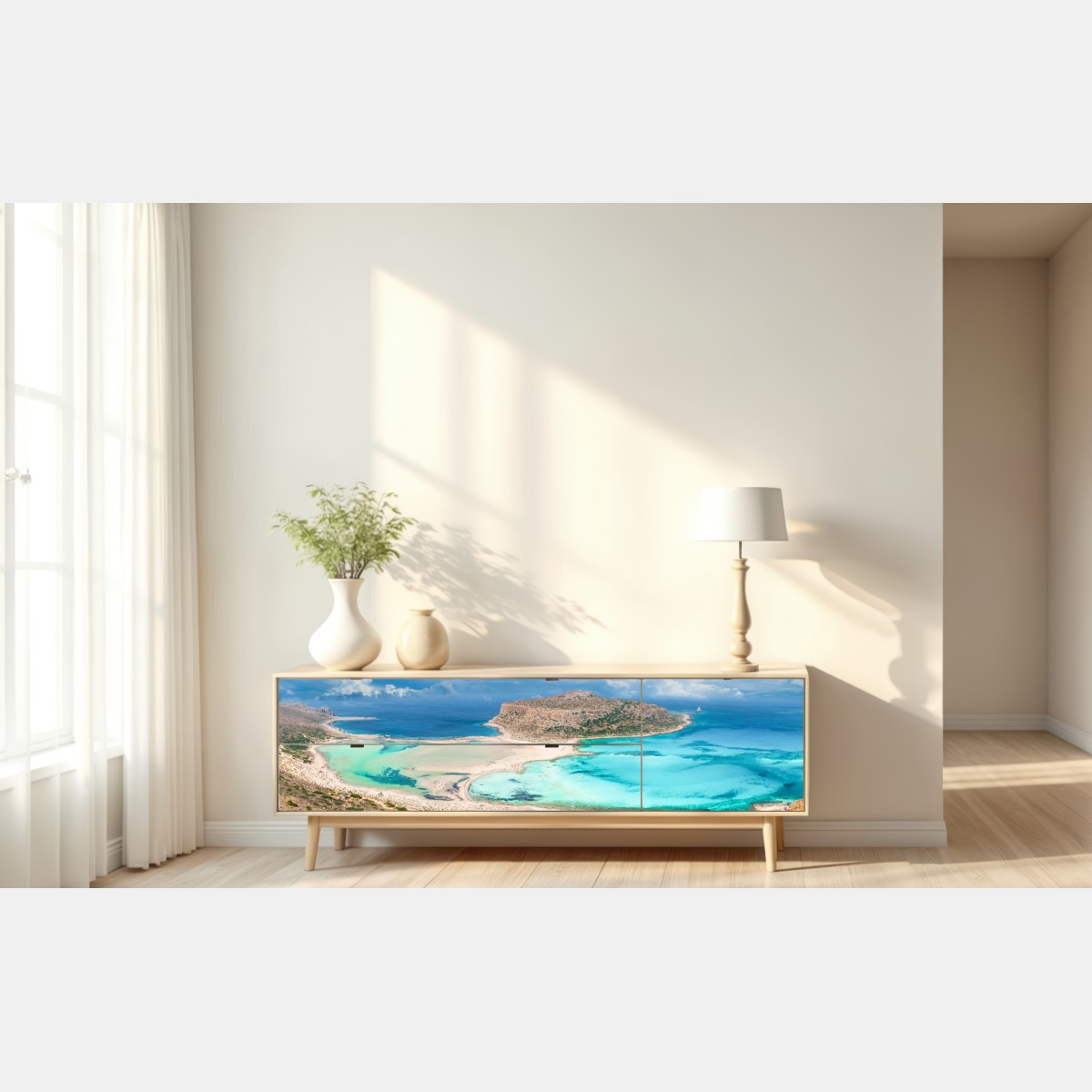 Naklejka repozycjonowalna Balos Lagoon, Kreta panoramiczny widok na plażę – Wallissimo® Naklejka repozycjonowalna Balos Lagoon, Kreta panoramiczny widok na plażę – Wallissimo®