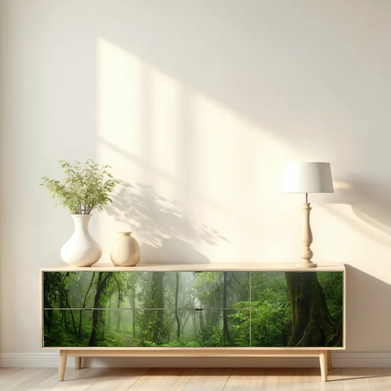 Naklejka repozycjonowalna wzór z muszlami w granacie i beżu – Wallissimo®