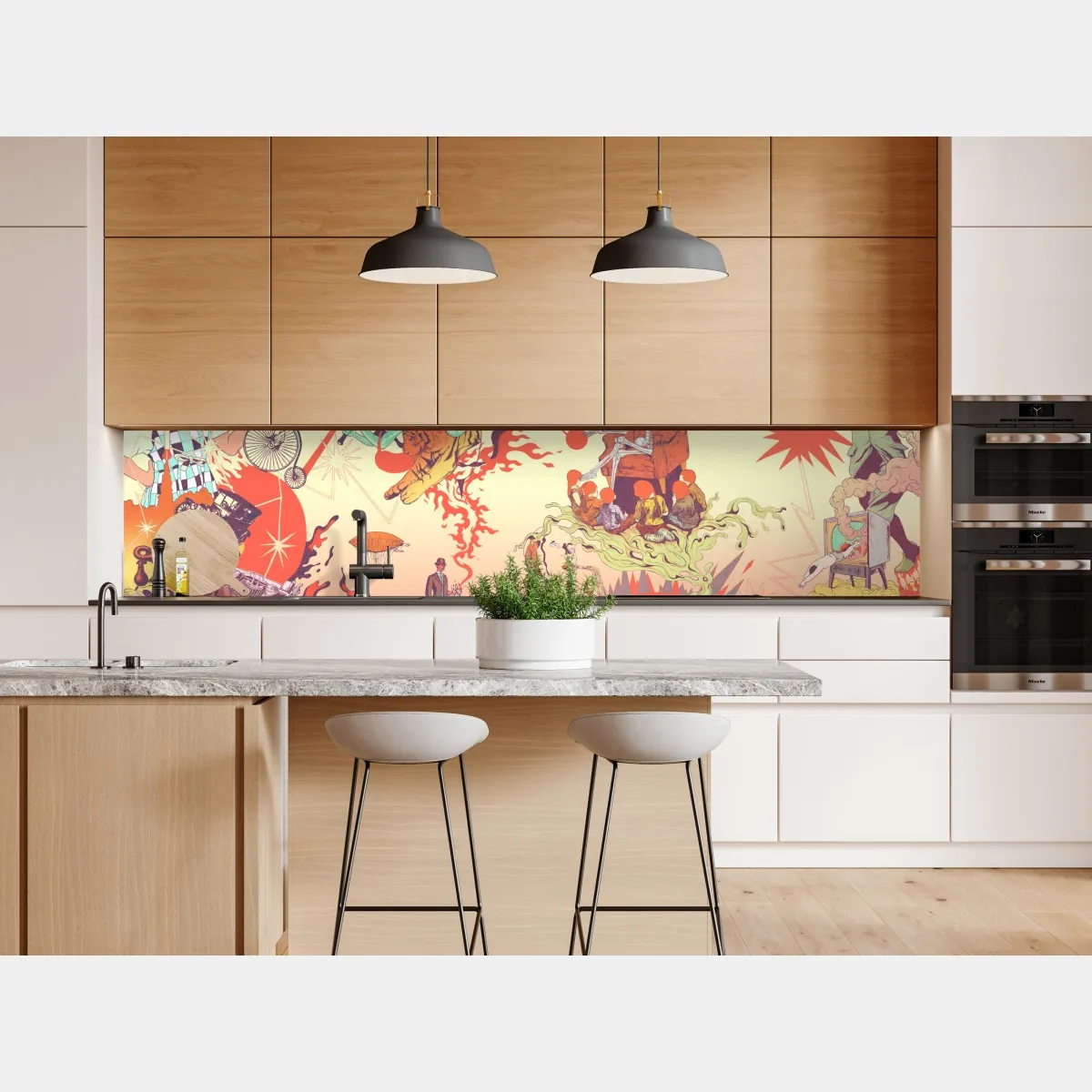 Naklejka repozycjonowalna surrealne kolory i senne wizje – Wallissimo® Naklejka repozycjonowalna surrealne kolory i senne wizje – Wallissimo®