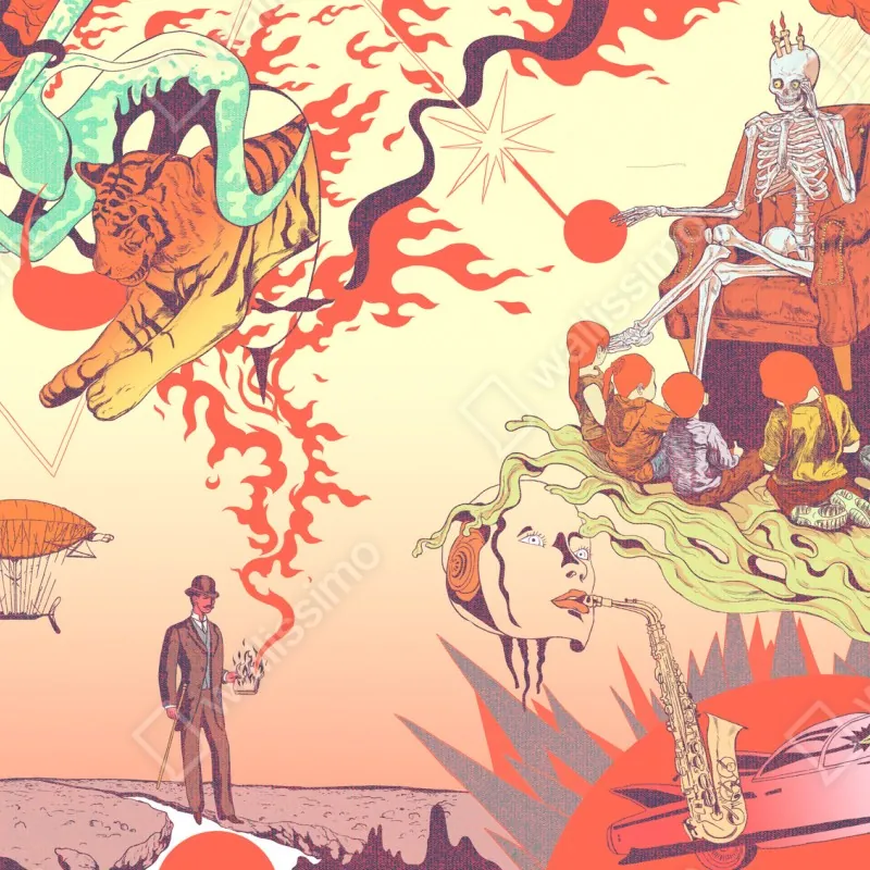 Naklejka repozycjonowalna surrealne kolory i senne wizje – Wallissimo® Naklejka repozycjonowalna surrealne kolory i senne wizje – Wallissimo®