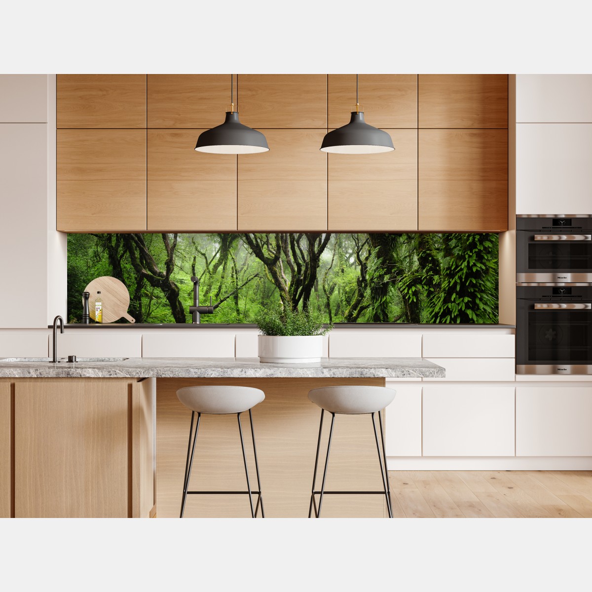 Naklejka repozycjonowalna mistyczny zielony las – Wallissimo® Naklejka repozycjonowalna mistyczny zielony las – Wallissimo®